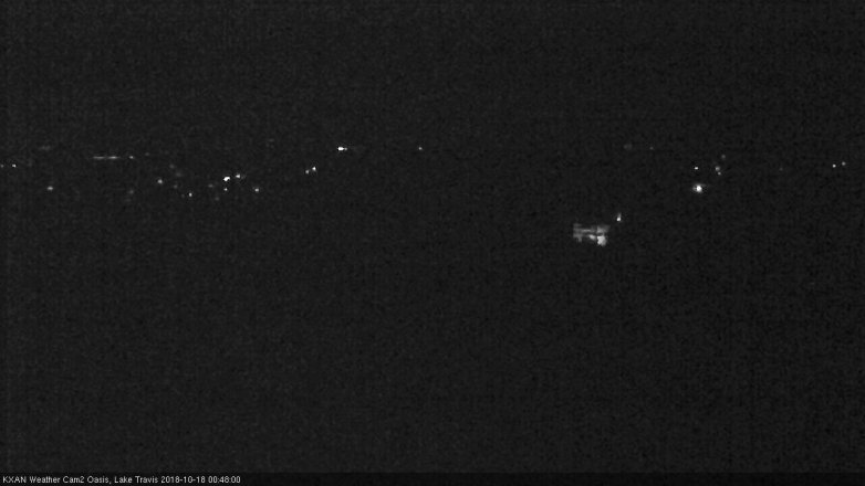 Lake Travis webcam, October 17, 2018 11:50 PM CT
