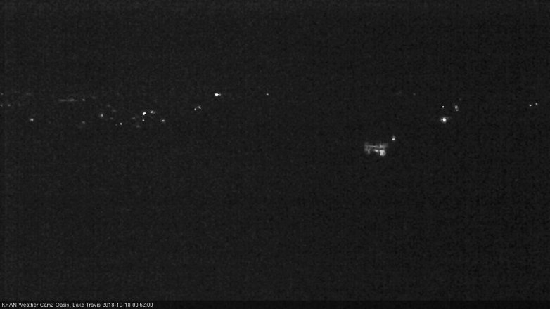 Lake Travis webcam, October 17, 2018 11:55 PM CT