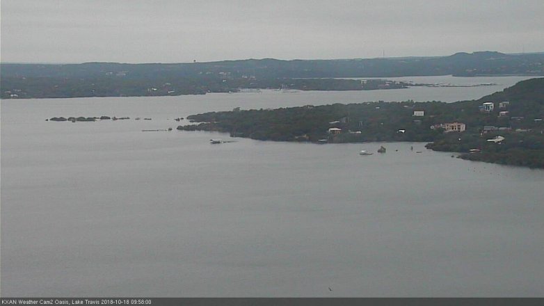 Lake Travis webcam, October 18, 2018 9:00 AM CT