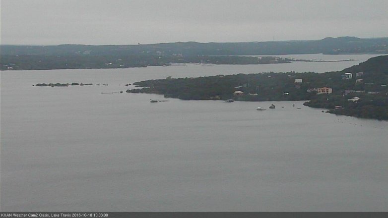 Lake Travis webcam, October 18, 2018 9:05 AM CT