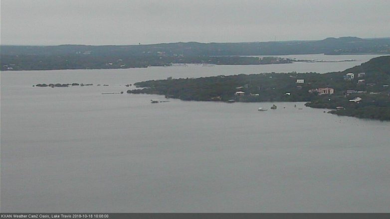 Lake Travis webcam, October 18, 2018 9:10 AM CT
