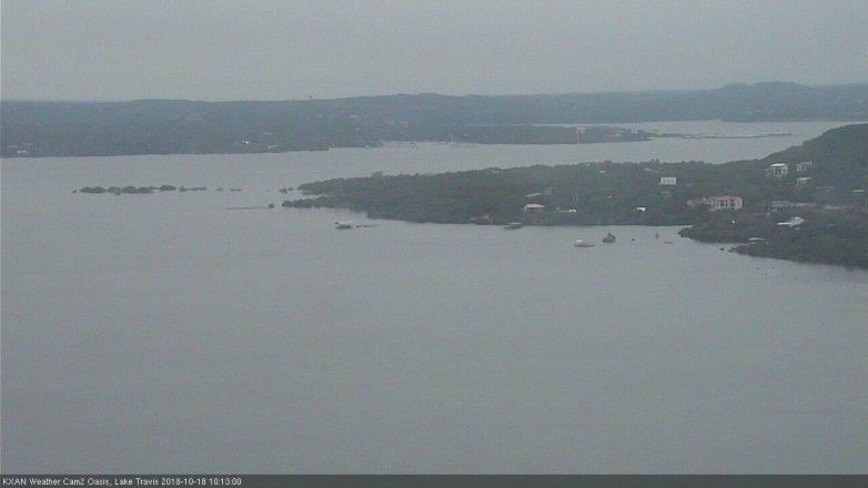 Lake Travis webcam, October 18, 2018 9:15 AM CT