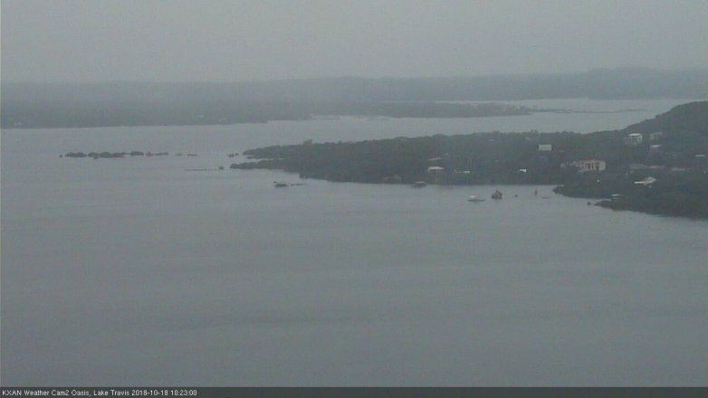 Lake Travis webcam, October 18, 2018 9:25 AM CT