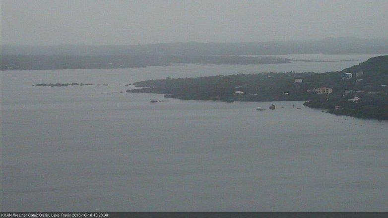 Lake Travis webcam, October 18, 2018 9:30 AM CT