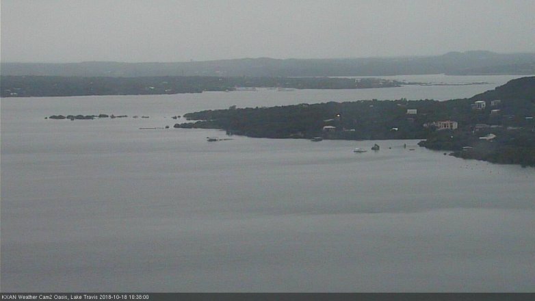 Lake Travis webcam, October 18, 2018 9:40 AM CT