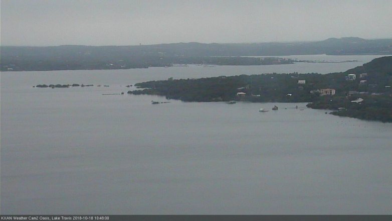 Lake Travis webcam, October 18, 2018 9:50 AM CT