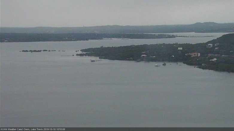 Lake Travis webcam, October 18, 2018 9:55 AM CT