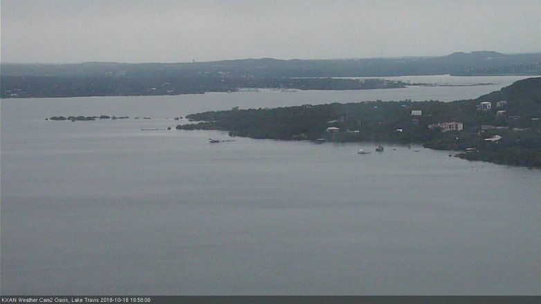 Lake Travis webcam, October 18, 2018 10:00 AM CT