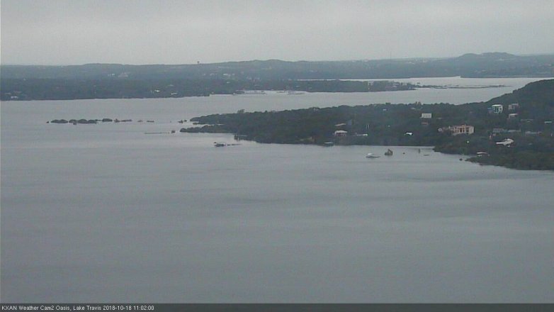Lake Travis webcam, October 18, 2018 10:05 AM CT