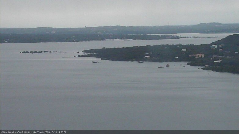 Lake Travis webcam, October 18, 2018 10:10 AM CT
