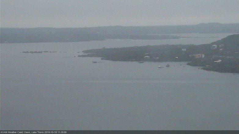 Lake Travis webcam, October 18, 2018 10:30 AM CT