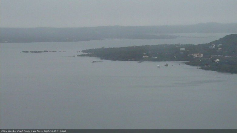 Lake Travis webcam, October 18, 2018 10:35 AM CT