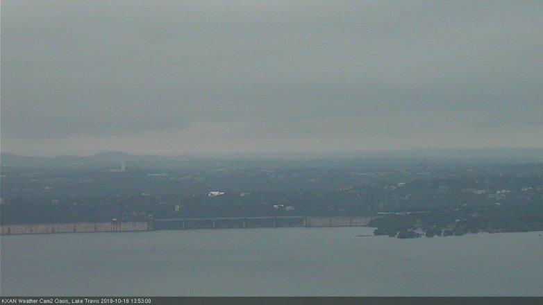 Lake Travis webcam, October 18, 2018 12:55 PM CT