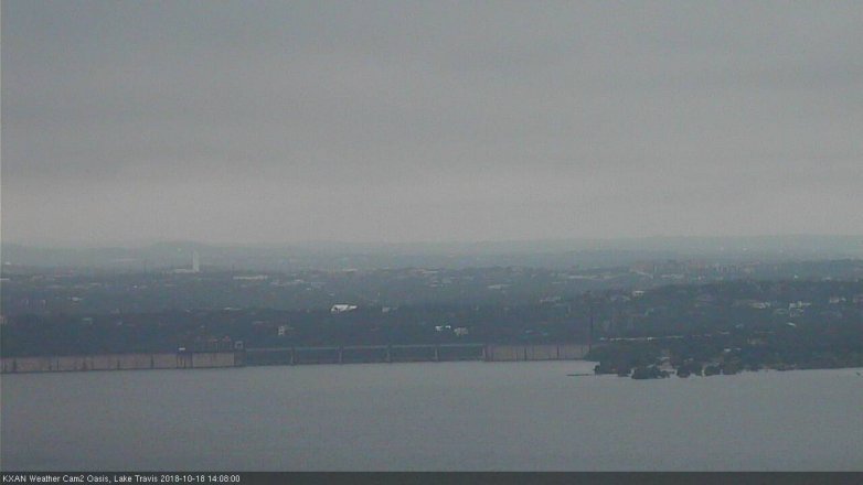 Lake Travis webcam, October 18, 2018 1:10 PM CT