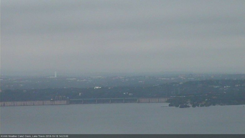 Lake Travis webcam, October 18, 2018 1:25 PM CT