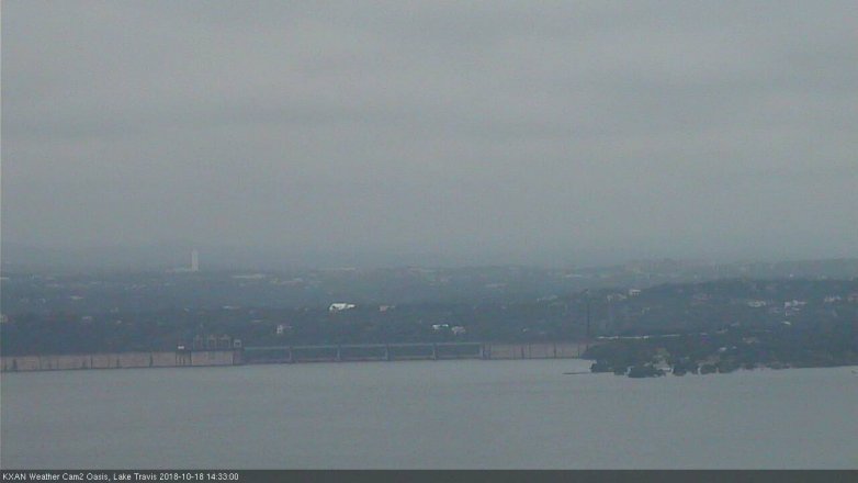 Lake Travis webcam, October 18, 2018 1:35 PM CT