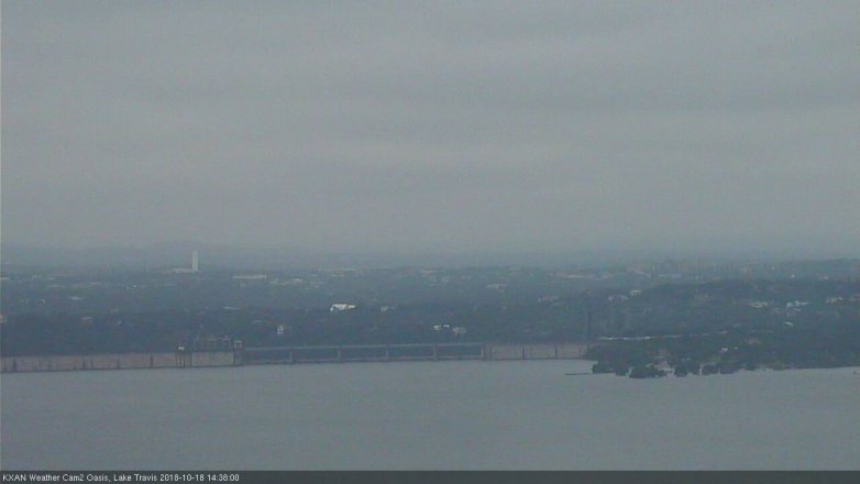 Lake Travis webcam, October 18, 2018 1:40 PM CT