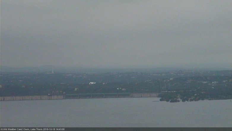 Lake Travis webcam, October 18, 2018 1:45 PM CT