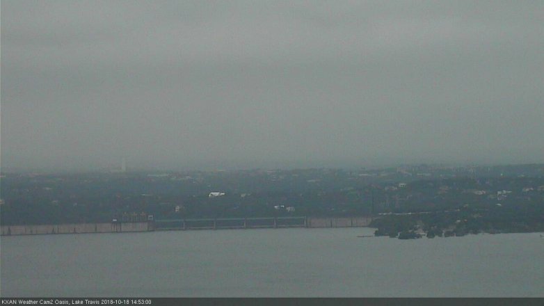 Lake Travis webcam, October 18, 2018 1:55 PM CT