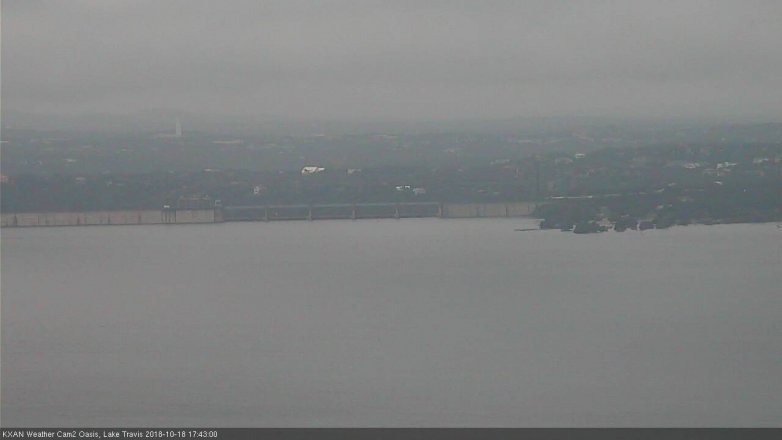 Lake Travis webcam, October 18, 2018 4:45 PM CT