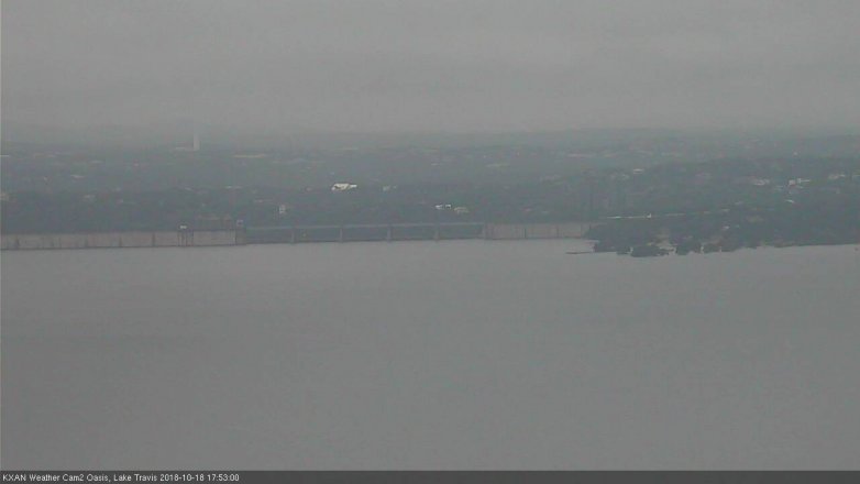 Lake Travis webcam, October 18, 2018 4:55 PM CT