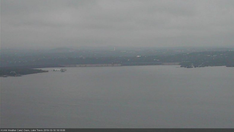 Lake Travis webcam, October 18, 2018 5:20 PM CT