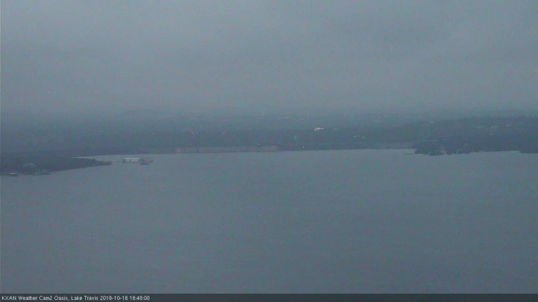 Lake Travis webcam, October 18, 2018 5:50 PM CT