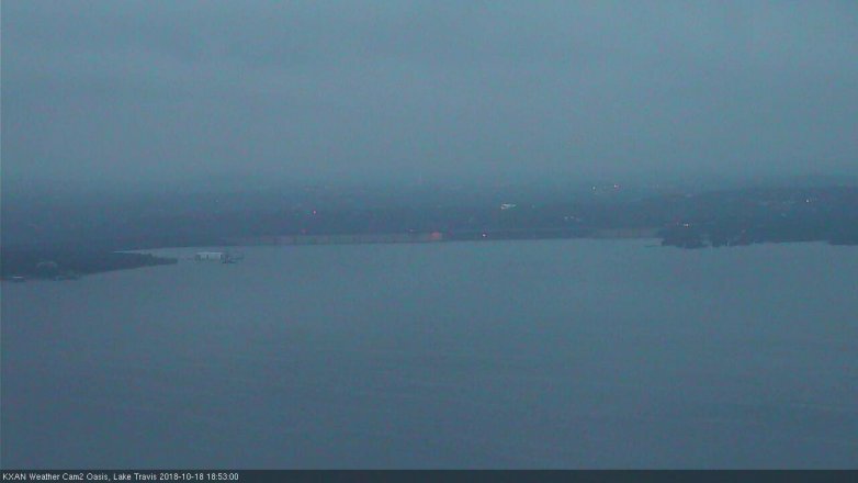 Lake Travis webcam, October 18, 2018 5:55 PM CT