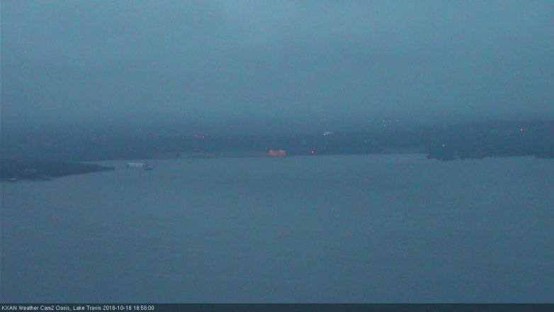 Lake Travis webcam, October 18, 2018 6:00 PM CT