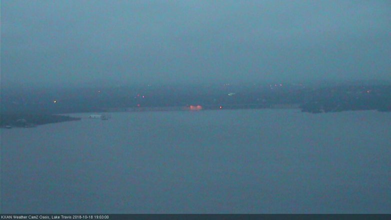 Lake Travis webcam, October 18, 2018 6:05 PM CT