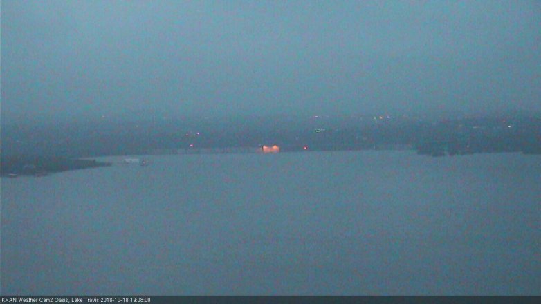 Lake Travis webcam, October 18, 2018 6:10 PM CT