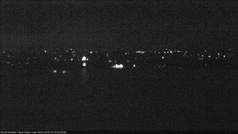 Lake Travis webcam, October 18, 2018 7:30 PM CT