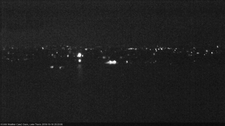 Lake Travis webcam, October 18, 2018 7:35 PM CT
