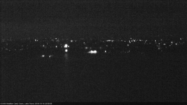Lake Travis webcam, October 18, 2018 8:00 PM CT