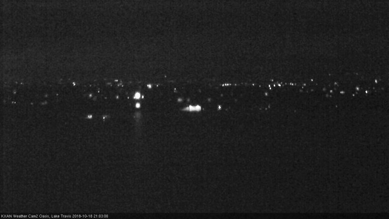 Lake Travis webcam, October 18, 2018 8:05 PM CT