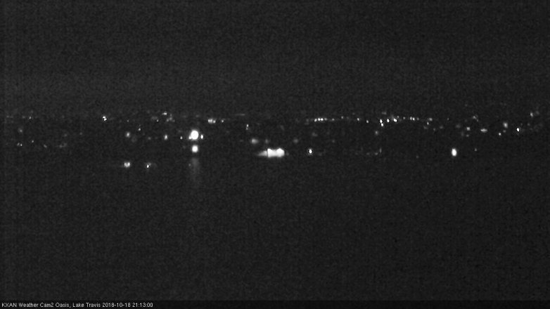 Lake Travis webcam, October 18, 2018 8:15 PM CT