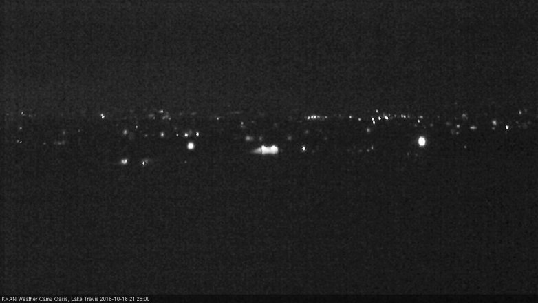 Lake Travis webcam, October 18, 2018 8:30 PM CT