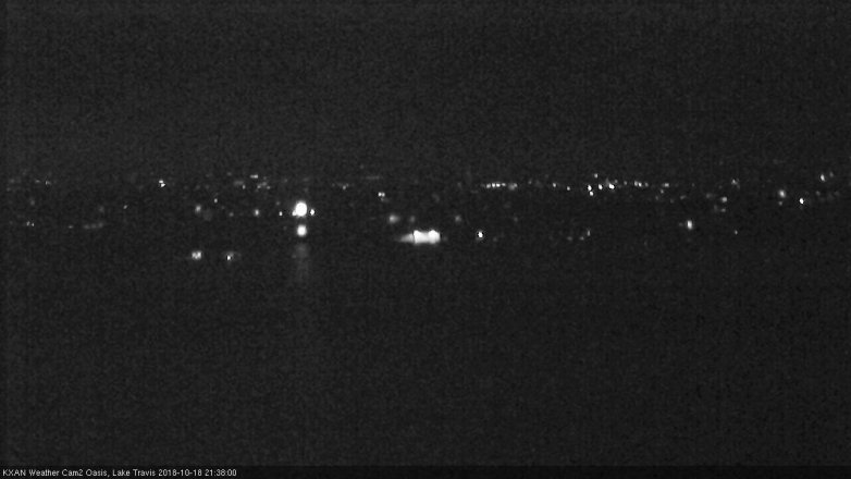 Lake Travis webcam, October 18, 2018 8:40 PM CT