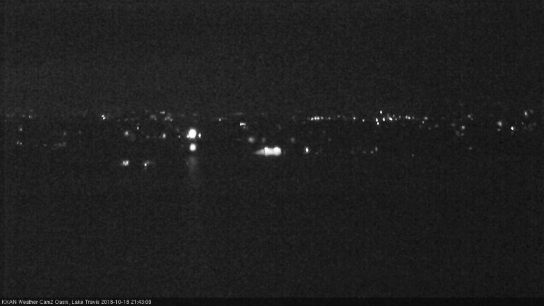 Lake Travis webcam, October 18, 2018 8:45 PM CT