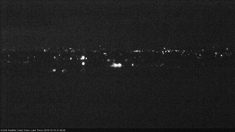 Lake Travis webcam, October 18, 2018 8:50 PM CT