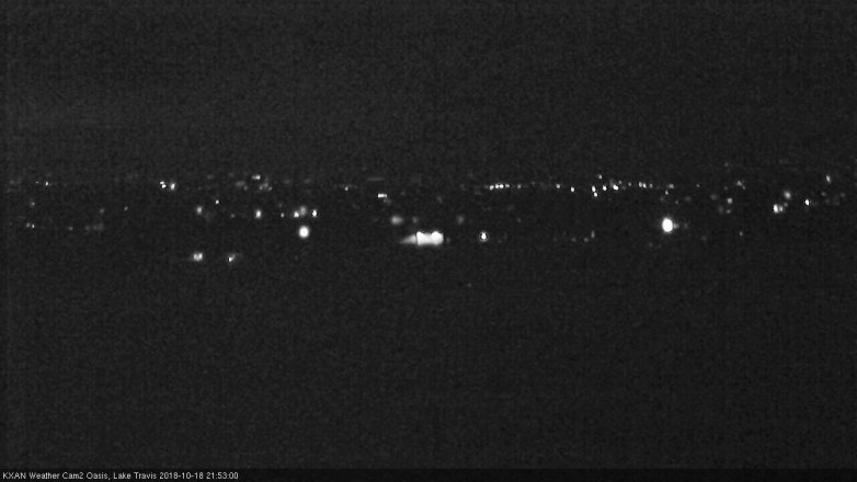 Lake Travis webcam, October 18, 2018 8:55 PM CT