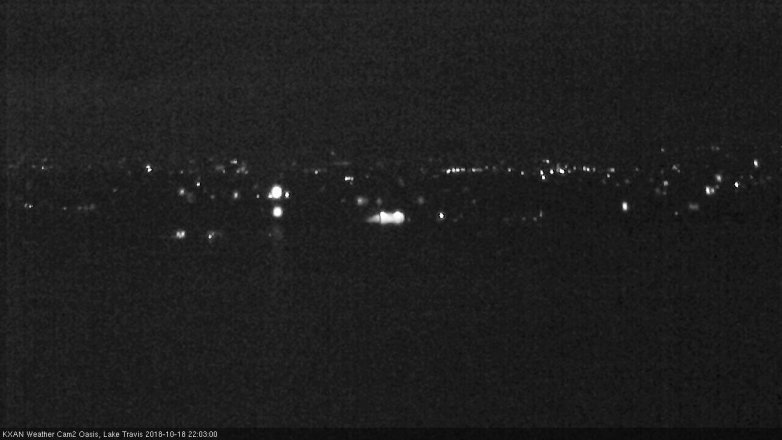 Lake Travis webcam, October 18, 2018 9:05 PM CT