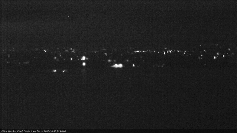 Lake Travis webcam, October 18, 2018 9:10 PM CT