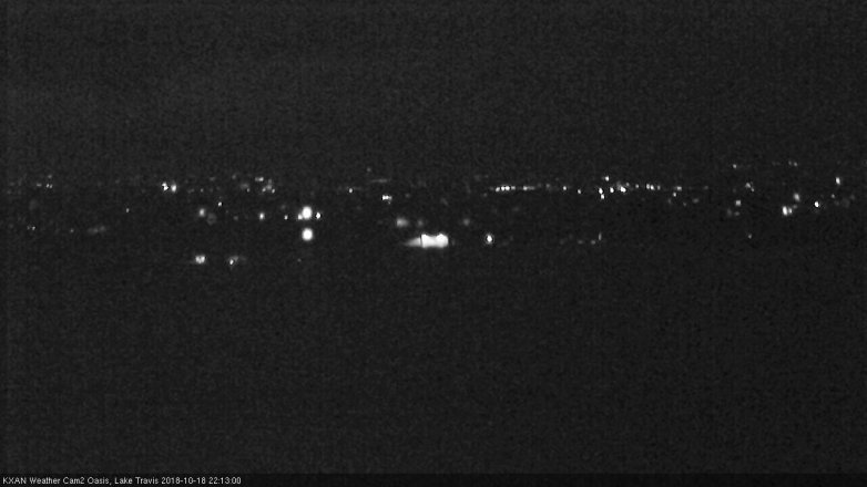 Lake Travis webcam, October 18, 2018 9:15 PM CT