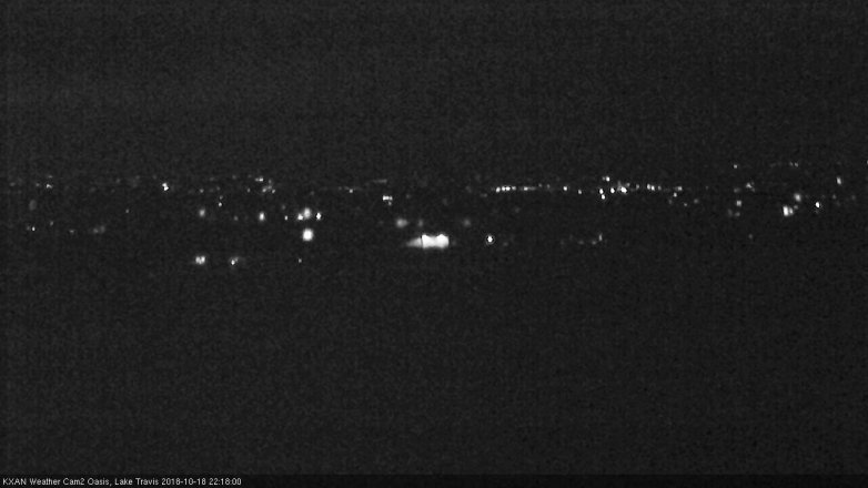 Lake Travis webcam, October 18, 2018 9:20 PM CT