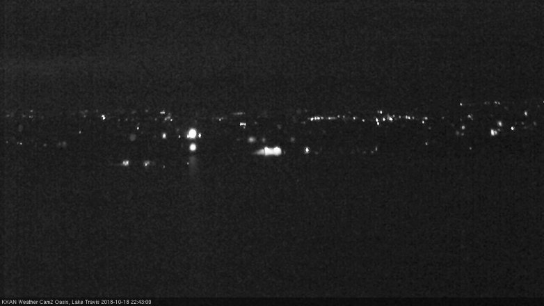 Lake Travis webcam, October 18, 2018 9:45 PM CT