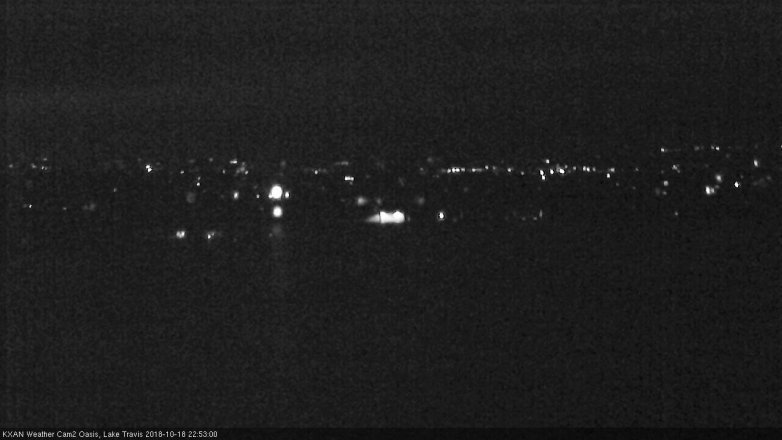 Lake Travis webcam, October 18, 2018 9:55 PM CT