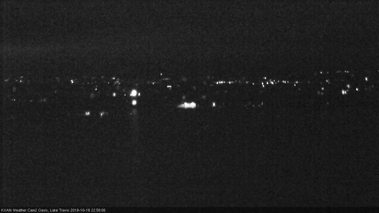 Lake Travis webcam, October 18, 2018 10:00 PM CT