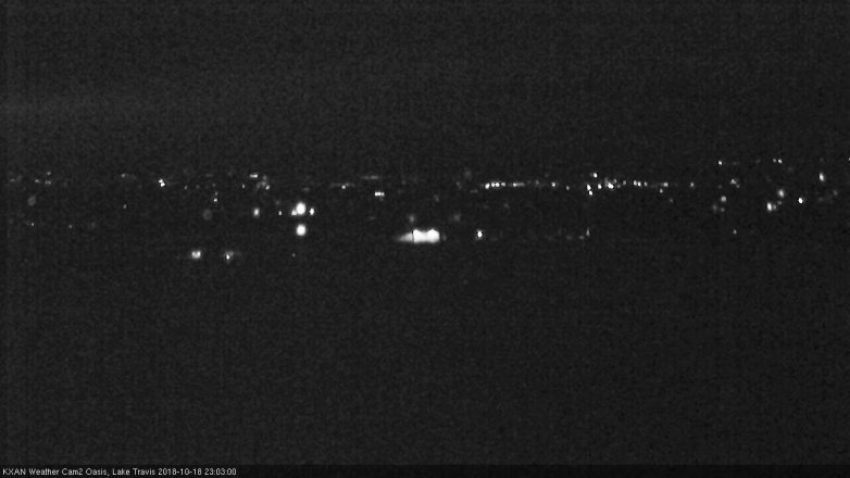 Lake Travis webcam, October 18, 2018 10:05 PM CT
