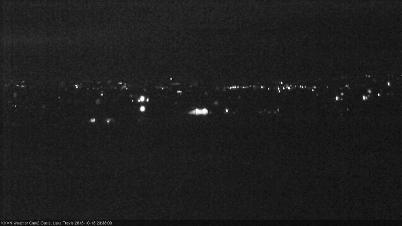 Lake Travis webcam, October 18, 2018 10:35 PM CT